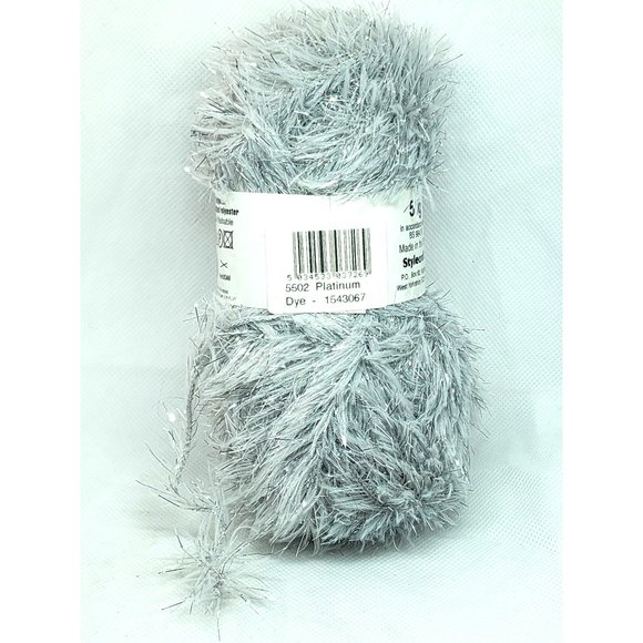 Stylecraft Eskimo Double Knitting 50g Platinum Dye 5502 Metalized Polyester Yarn - Picture 10 of 15